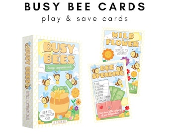 BUSY BEES Companion Cards 2 Sister Bees ORIGINAL Playing Card Savings Challenge Game