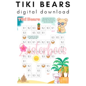 Tiki Bears Dice Board | Cash Game Play & Save | Cash Envelope Challenge