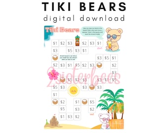 Tiki Bears Dice Board | Cash Game Play & Save | Cash Envelope Challenge