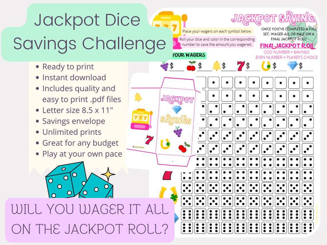 Casino JACKPOT Roll Dice Savings Tracker Mini Game Play & SAVE Etsy