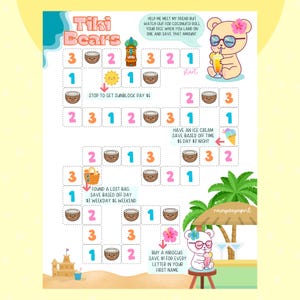 Tiki Bears Dice Board | Cash Game Play & Save | Cash Stuffing Savings Challenge