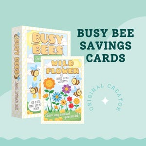 Juego de cartas del desafío de ahorro Busy BEES ORIGINAL imagen 1