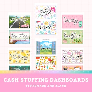 A5 Cash Stuffing Envelope Inserts: Home Dashboards (Printable PDF)