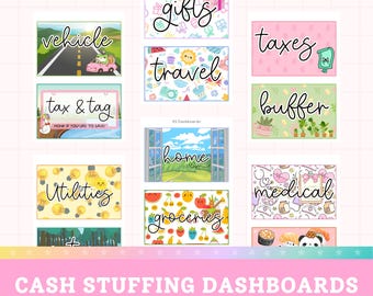 A5 Cash Stuffing Envelope Inserts: Home Dashboards (Printable PDF)