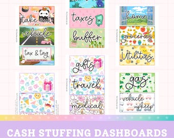 A6 Cash Stuffing Envelope Inserts: Home Dashboards (Printable PDF)