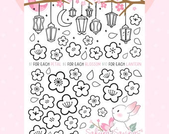 Sakura Bunny Cherry Blossom Savings Game | Color Money Challenge | PDF Download