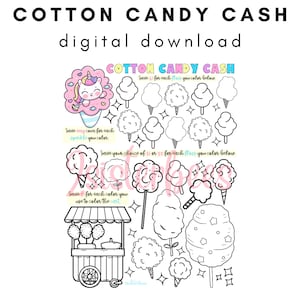 Cotton Candy Cash | Kawaii Floss Unicorn Save Color Savings Challenge Game | Cute & Sweet!