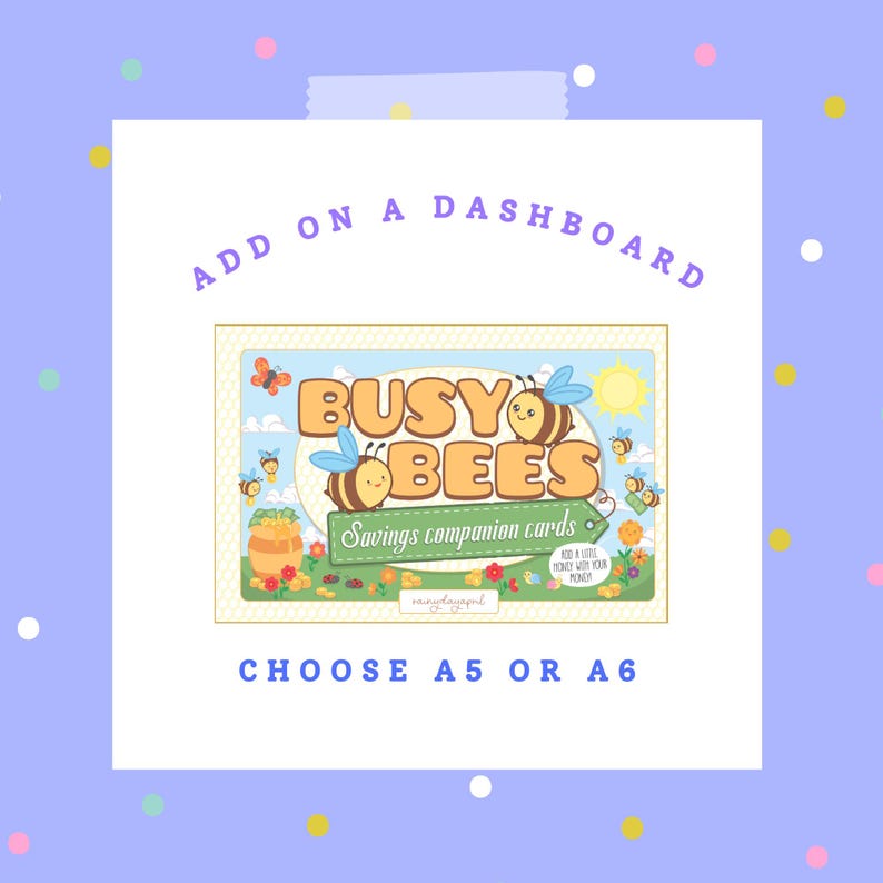 Juego de cartas del desafío de ahorro Busy BEES ORIGINAL imagen 3