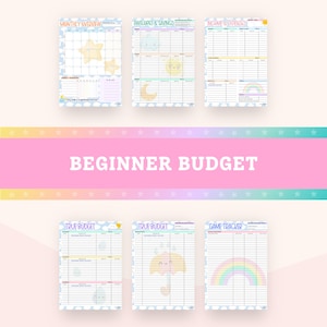 Complete Beginner Budget Printables: Calendar, Trackers, Envelope Savings, Budget, Expenses (PDF)