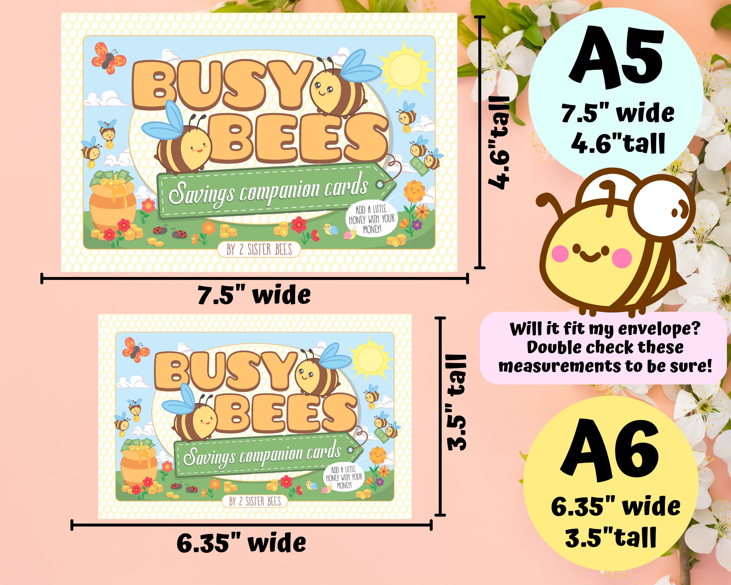 BUSY BEES Companion Cards 2 Sister Bees ORIGINAL Playing Card - Etsy ...