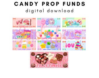 Kawaii Candy Prop Money: Cash Stuffing Printable (Digital Download)