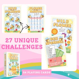 Juego de cartas del desafío de ahorro Busy BEES ORIGINAL imagen 2