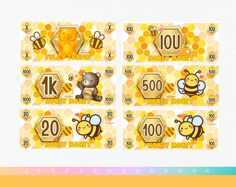 Dinero de utilería de abejas: Imprimible de relleno de efectivo (descarga digital)