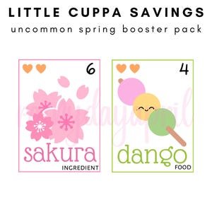 Sobre de cartas de primavera poco comunes / Tienda de té Little Cuppa Savings / Descarga digital
