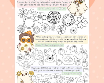 Little Boo Halloween Savings Game | Dice Story Challenge (Digital Download)