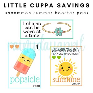 Paquete de refuerzo de cartas de verano poco comunes / Tienda de té Little Cuppa Savings / Descarga digital