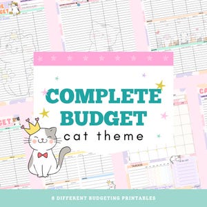 Katzen Thema Budgetplaner: Envelope System für Anfänger (Digitaler Download)