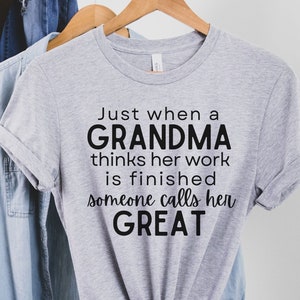 Great Grandma Shirt, Great Grandma Tshirt, Great Grandma Tee, Great Grandma Gift, Promoted to Great Grandma, Mother&#39;s Day