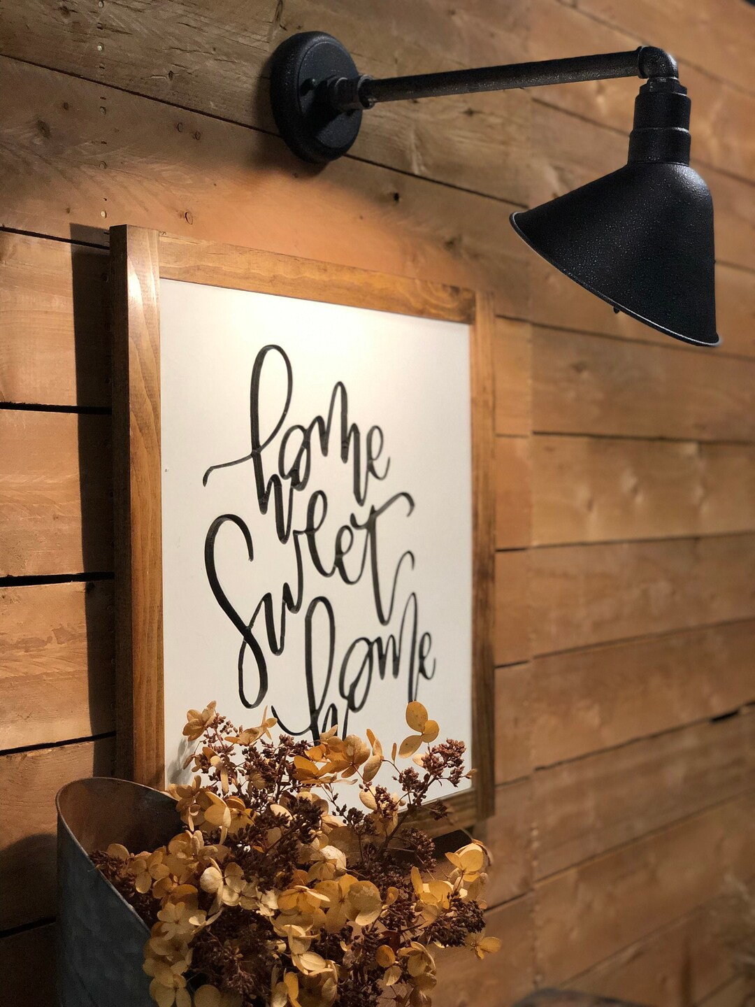 Sign Sconce Industrial Farmhouse-style Sconce Light - Decor & Sign Light - Etsy