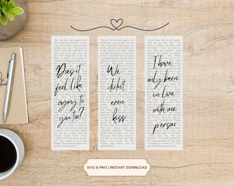 Heated Rivalry Quote Bookmarks Set of 3 | Shane Hollander, Ilya Rozanov | Hockey Romance Quotes