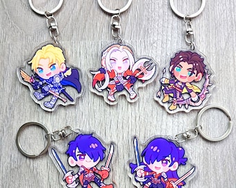 FE Warriors Edelgard Dimitri Claude Shez acrylic keychain