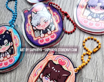 Love and deepspace  tamagotchi keychain Caleb Sylus Xavier Rafayel Zayne
