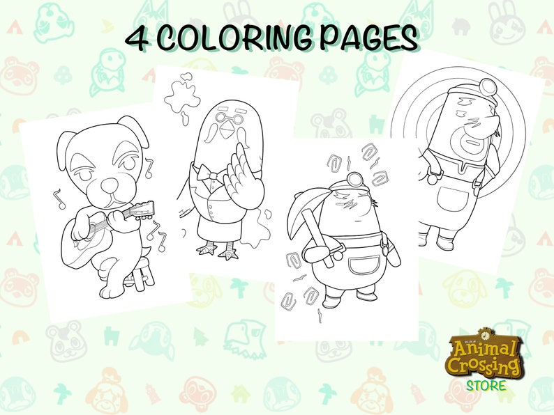 Animal Crossing New Horizons Coloring Book/ Coloring Pages/ ACNH Game