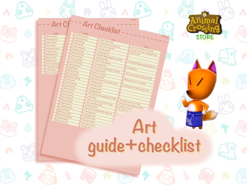 Animal Crossing Art Checklist/ Animal Crossing New Horizons Paintings