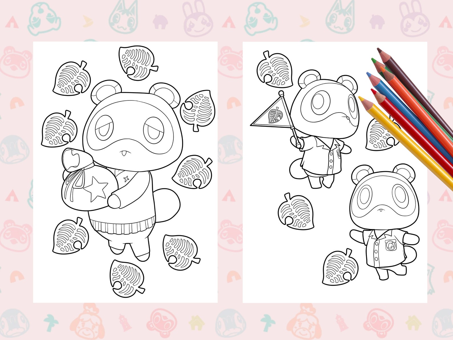 Animal Crossing New Horizons Coloring Pages/acnh Game/4 Activity Pages