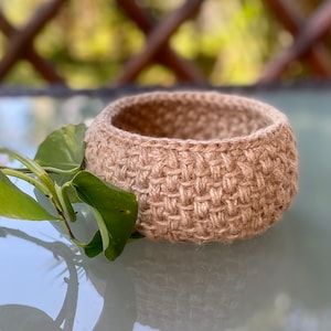 Jute crochet  basket