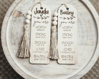 Segnalibri della Bibbia, regalo personalizzato per il battesimo, prima comunione, regalo per la cresima, segnalibro ispiratore, segnalibro della fede, cristiano