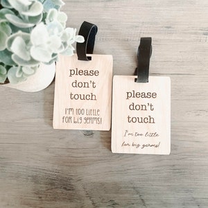 Por favor, no toque la etiqueta del bebé / No toque la etiqueta del asiento del automóvil / Por favor, no toque la etiqueta del portabebés / Regalo de nuevos padres / Regalo de baby shower / Bebé