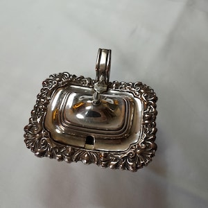 Senapskruka, senapfat EPNS Sheffield försilvrad England cirka 1890