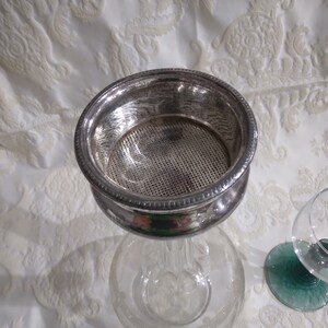 alter Weintrichter Dekantiertrichter um 1880 Vintage EPNS Sheffield versilbert