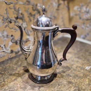 Vintage kaffekanna cirka 1912, försilvrad Sheffield tallrik EPNS, unikt exemplar