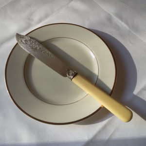 Antikes Butter/Käsemesser von 1901 Vintage EPNS Sheffield versilbert Vorlegebesteck