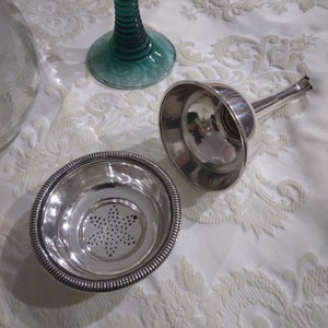 Vintage Weintrichter Dekantiertrichter um 1900 Vintage EPNS Sheffield versilbert