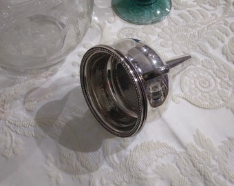 Old wine funnel decanting funnel around 1900 vintage EPNS Sheffield silver plated