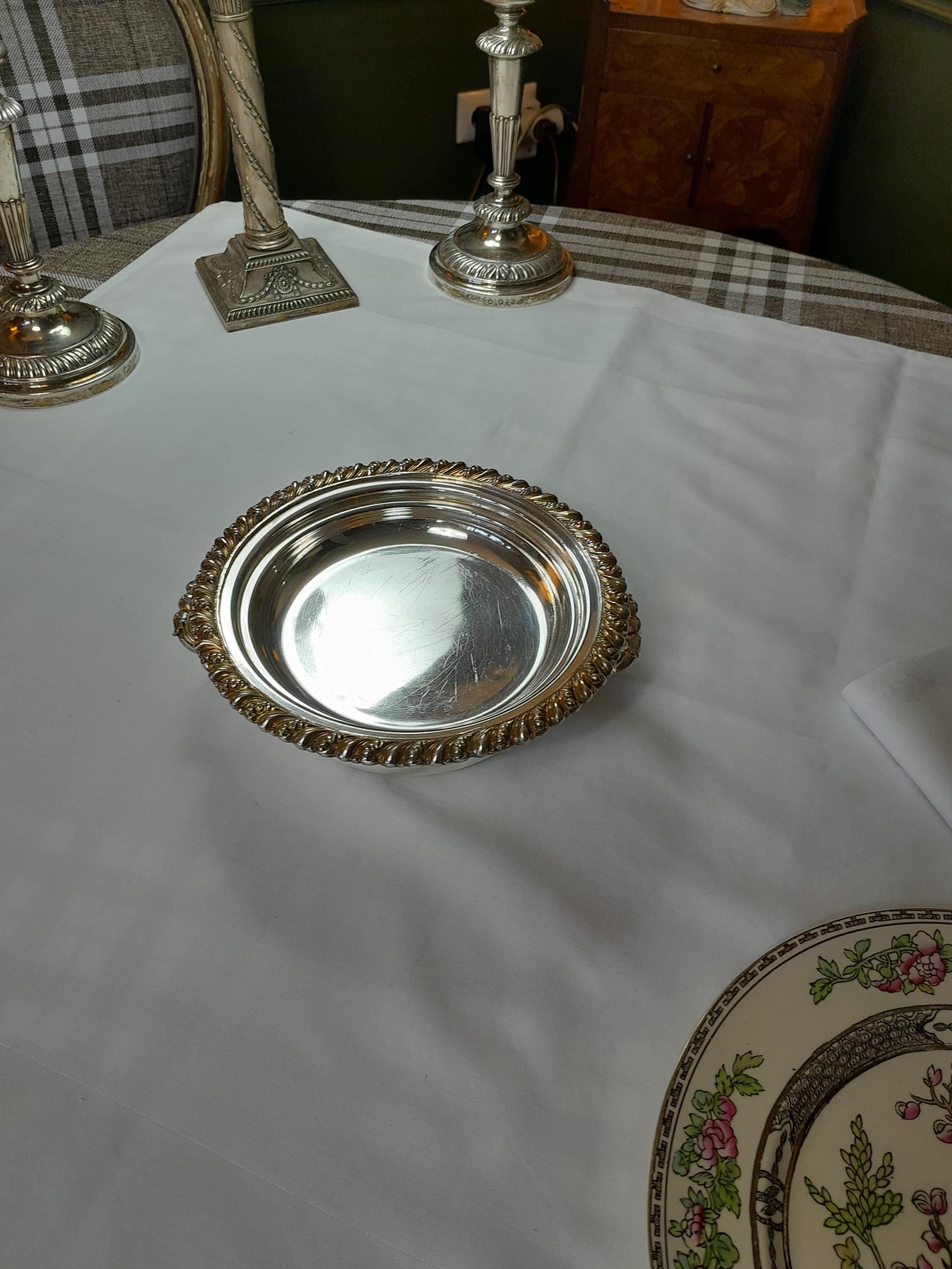 1 small warming bowl serving bowl appetizer bowl elegant antique vintage EPNS England silver plated around 1900