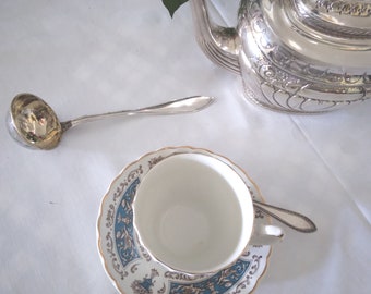 Tea strainer solid silver Sweden 1915 gold-plated inside