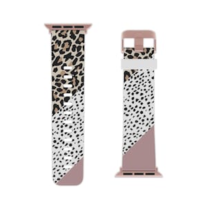 Stylish Apple Watch Band, Trendy Leopard Print Watch Strap, Fashion Accessory for Women, Unique Gift, Summer Vibes, Fitness Band