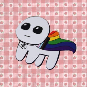 TBH Creature Pride Flag Sticker: 2-Inch Waterproof Decal