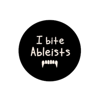 Pegatinas de I Bite Ableist, pegatinas de discapacidad, pegatinas de derechos de discapacidad