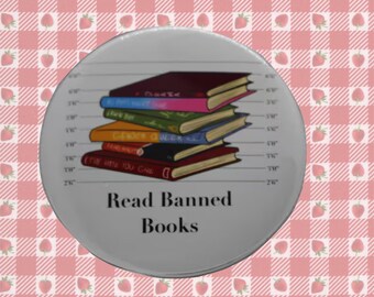 Speld voor verboden boeken, cadeau boekenliefhebber, metalen speld