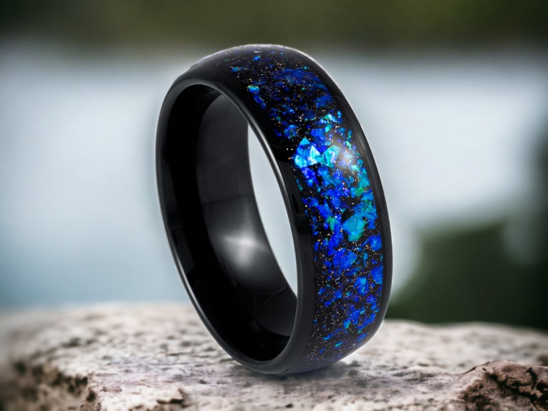 Tungsten Tutiss8mm Silver Black Gunmetal Women Orion Rings For Men