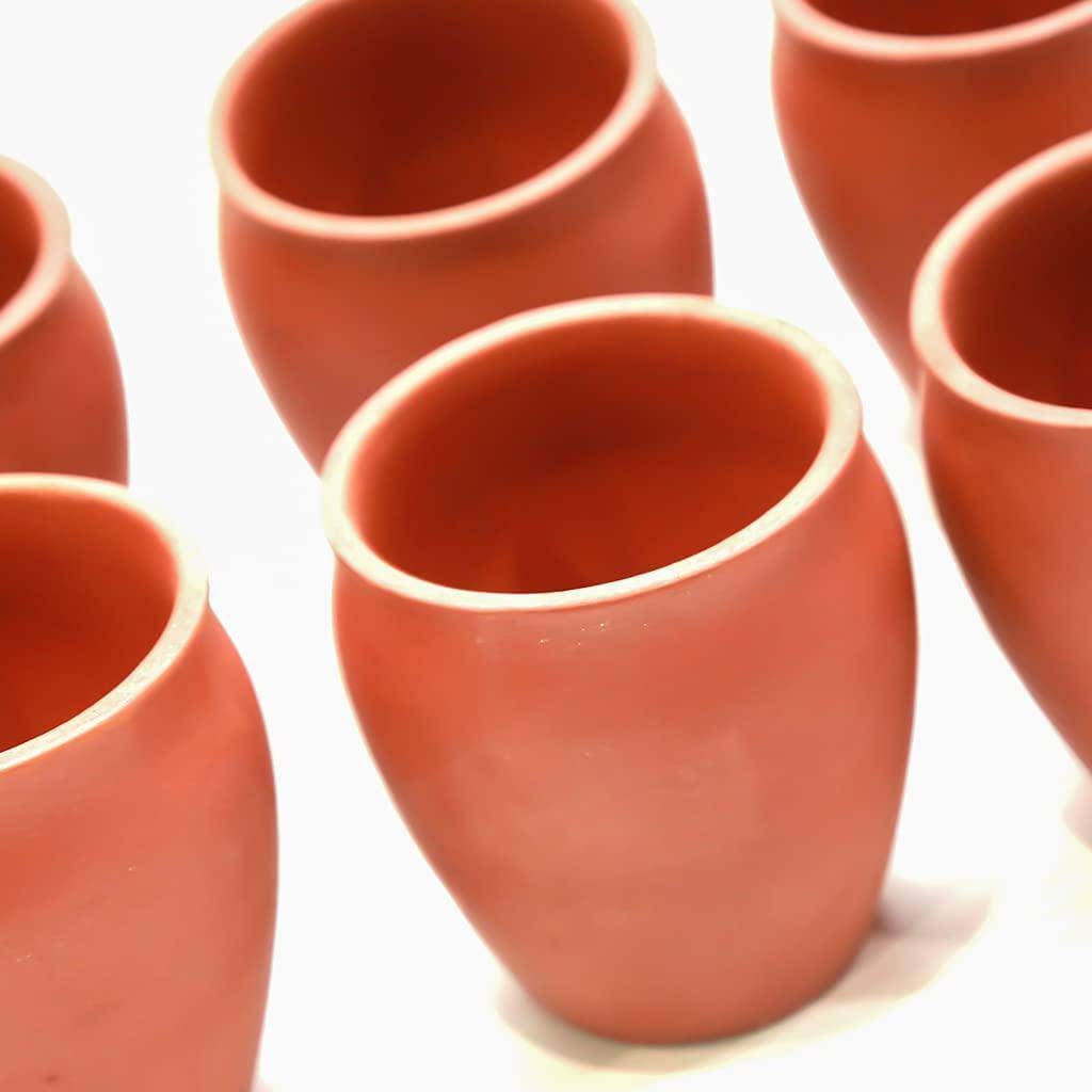 Unglazed claycups handmade Indian Traditional Style set of 6&12 In
