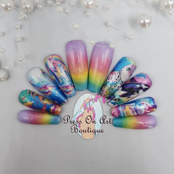 Lisa Frank Press On Nails