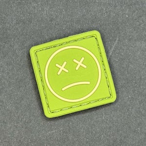 Sad Mood Face PVC Morale Patch – OD Green Ranger Eye