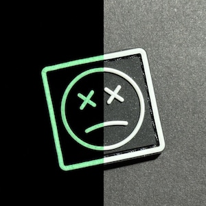 Glow In The Dark Sad Mood Face-pvc-patch — Ranger Eye Morale-patch, klittenband, EDC-patch voor rugzak, jas, uitrusting