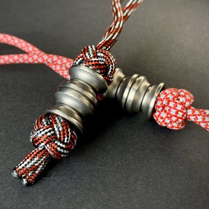 Carretel de Paracord com Contas - Conta de Titânio para Cordão de Faca, Equipamento EDC Minimalista